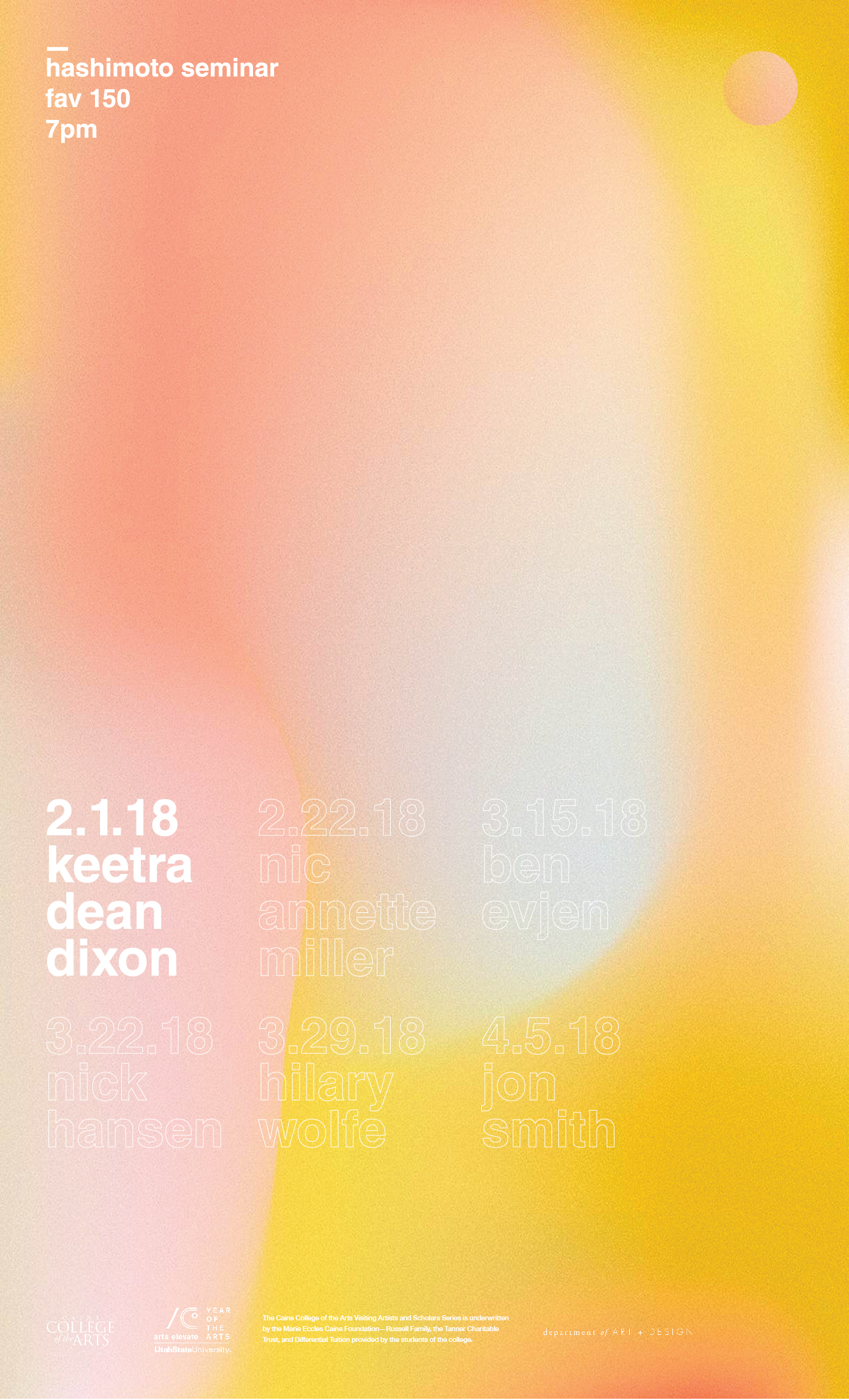Hashimoto Seminar Series – Utah State University – Graphic Design Program